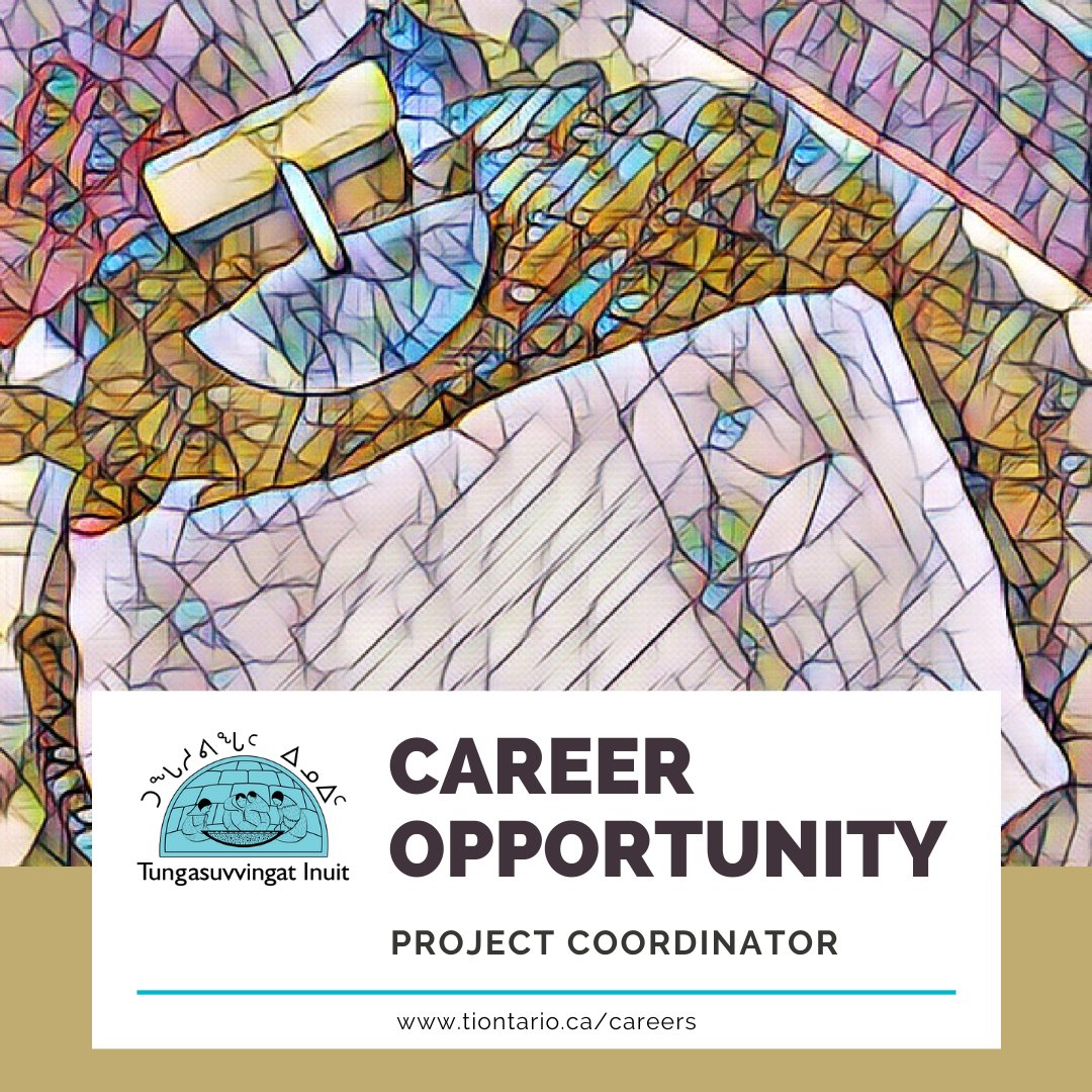 TIOntario's tweet image. New career opportunity at Tungasuvvingat Inuit! We are hiring for a Project Coordinator. Organize, manage, and lead community and cultural projects, training, workshops and events.

Learn more: tiontario.ca/project-coordi…
Apply by October 10th, 2023.

#ProjectCoordinator #Hiring