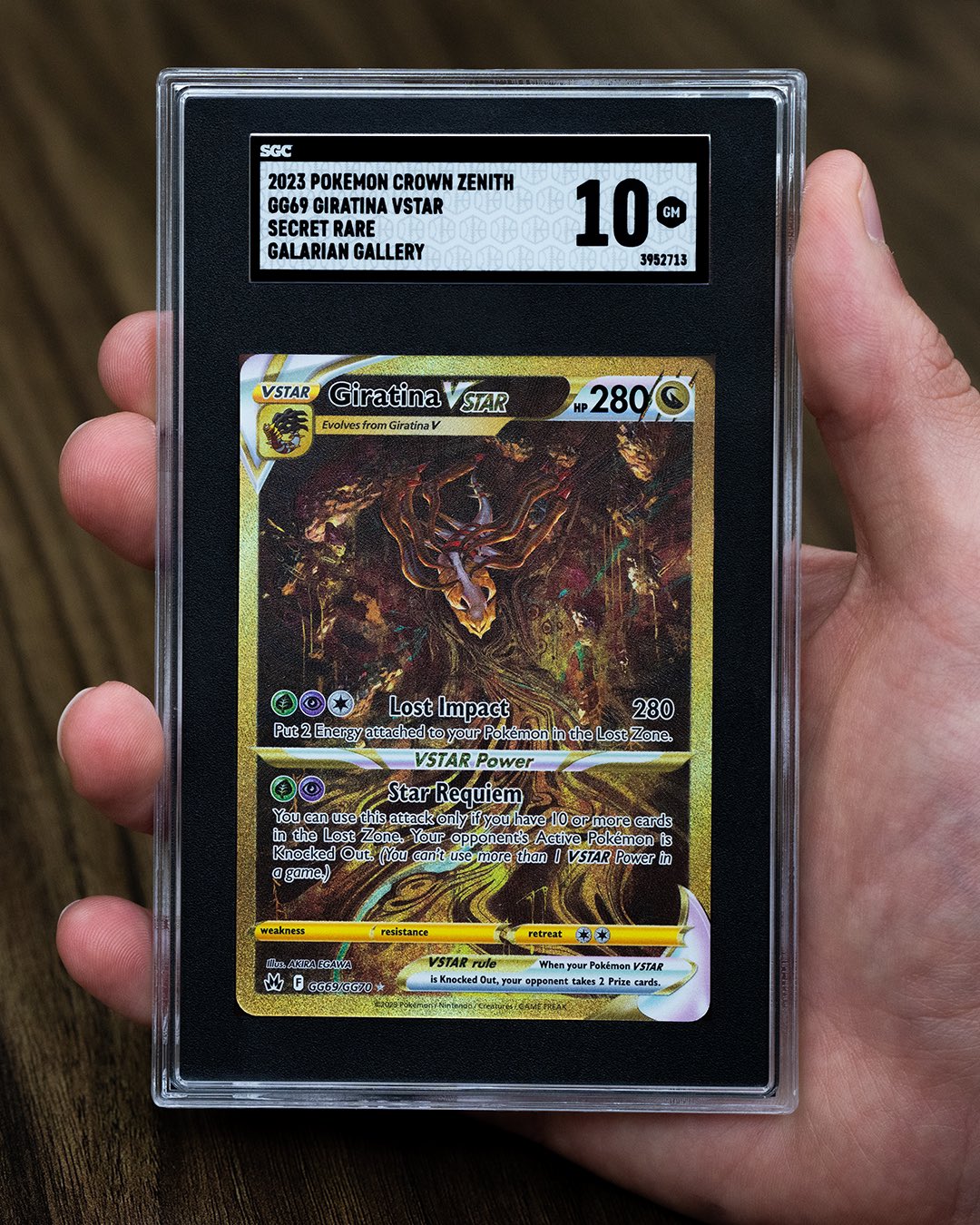 Giratina Vstar GG69/GG70 SECRET RARE Crown Zenith Pokemon Card NEAR MINT