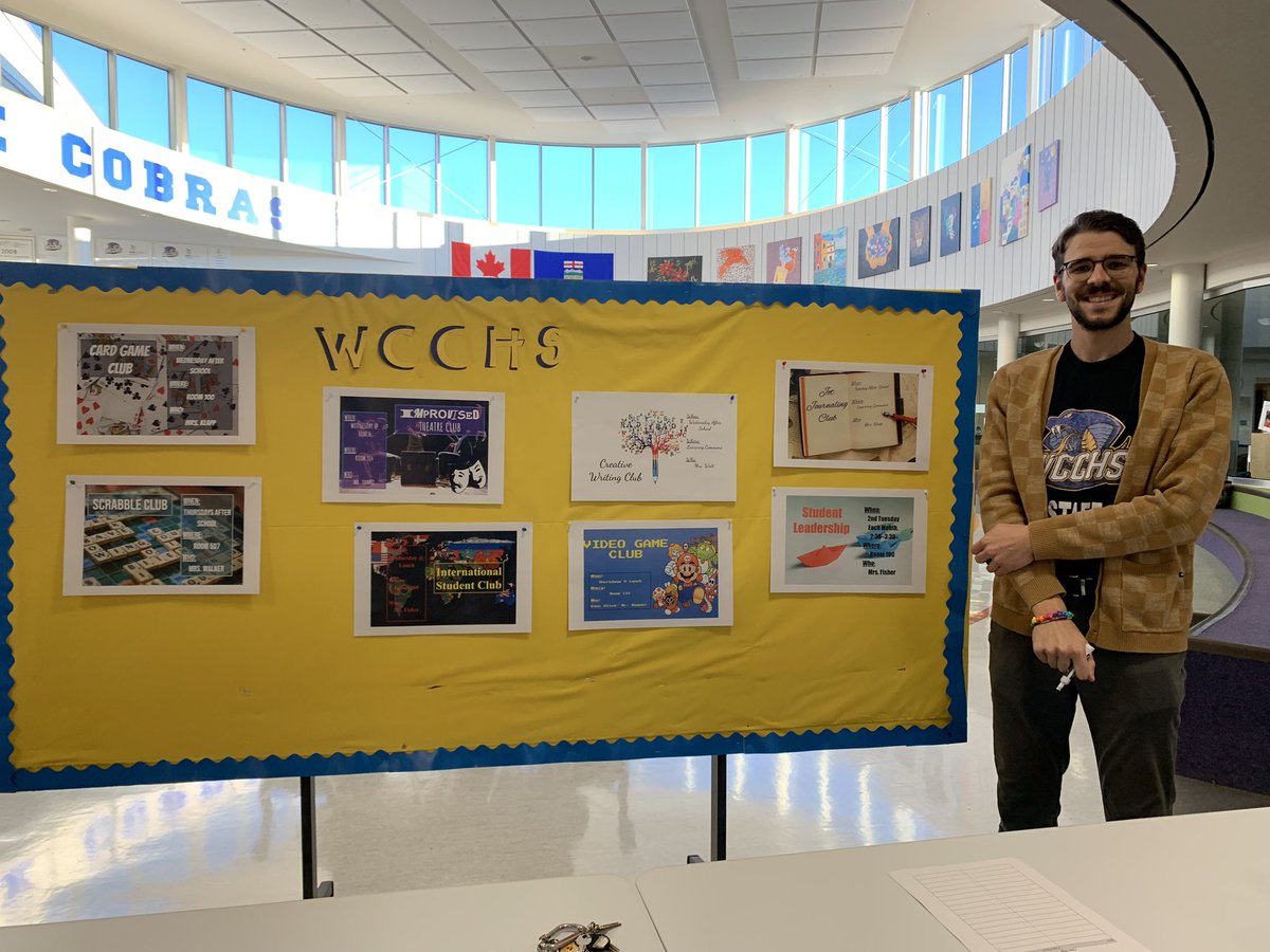 WCCHS is hosting after school sign up for after-school clubs! Cards, Yoga, Improv, International, Dot Journalling, creative writing and many more. Sign up this week! #wcchs #cobras #lrsd #everystudenteveryday