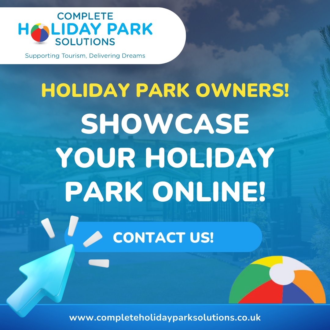 CompletePark's tweet image. Ready to showcase your holiday park business online? Our website plans are designed to scale your business, ensuring that you have the necessary tools and features as you grow. Contact us today and discover how our services can benefit your holiday park business! #holidaypark