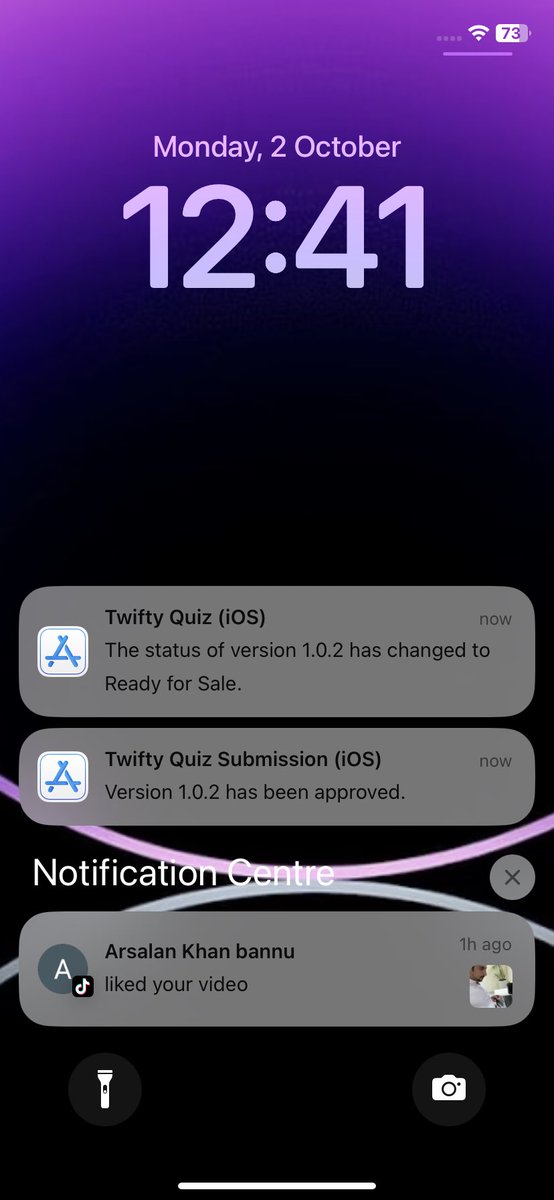 FaridG022's tweet photo. Some awesome notifications, by the it makes your day when you get such notifications. @TwiftyQuiz 

#swiftui #iosde #BBNaijaAllStars #uikit #iOS17 #xcode #testflight #Apple https://t.co/cy84Mvxjo2