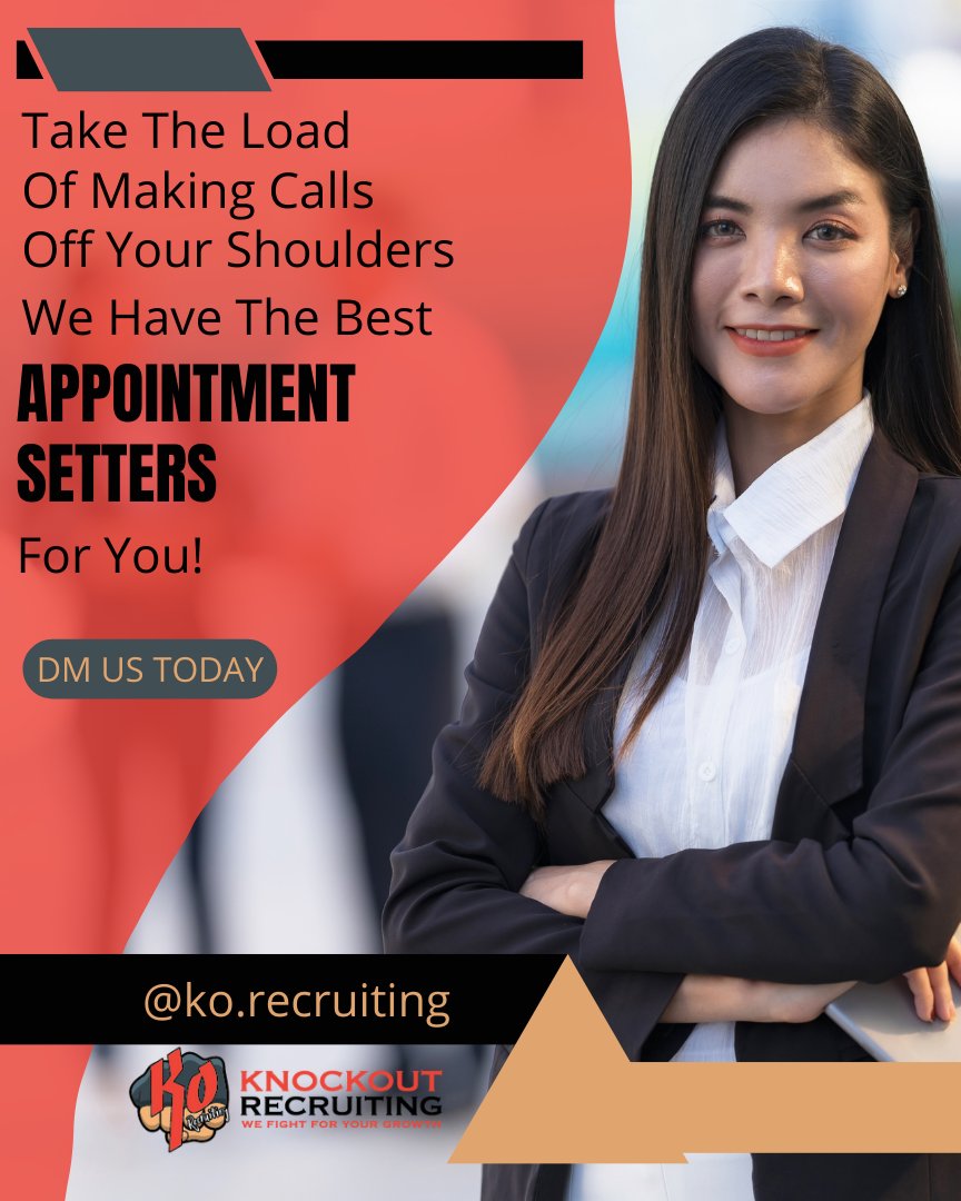 ko_recruiting's tweet photo. Goodbye to cold calls, hello to warmer leads! You'll be helped to close more deals and reach your goals by our skilled callers.
#korecruiting #appointmentsetters #leads #recruiting #virtualassistant #calling #assistant #scheduler #BusinessGrowth #ExpertCaller #InsuranceMarketing https://t.co/Vvoie4pFB6