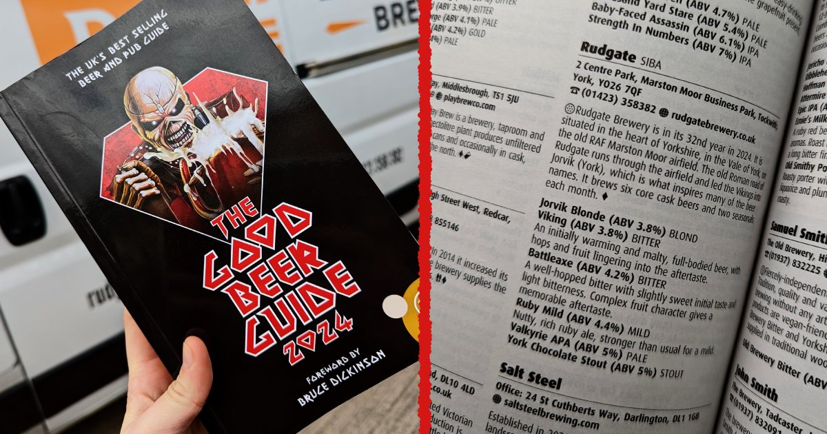 rudgatebrewery's tweet photo. We're featured in the 2024 Good Beer Guide 😁 along with MANY other fantastic breweries and pubs. Always appreciate the recognition 🙏
You can buy a copy here if you're interested!
https://t.co/atS41608LK
#goodbeerguide #beerguide #brewery #realale https://t.co/gnXb4Cenrc