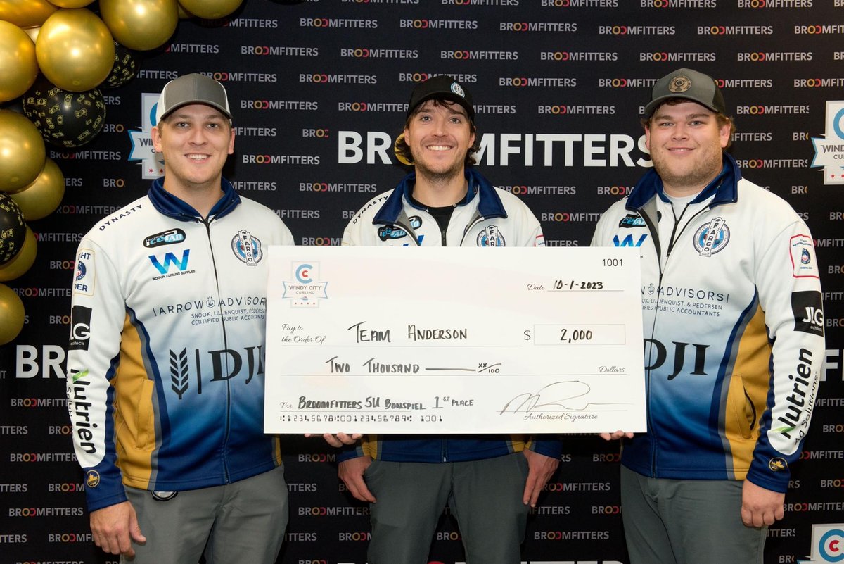 Broomfitters 🥌 Good Curling Gear™ (@broomfitters) on Twitter photo Congrats to Team Anderson (<a href="/FMCurlingClub/">Fargo Moorhead Curling Club</a>) for winning the Broomfitters 5U Cashspiel!
They've booked their ticket to the <a href="/usacurl/">USA Curling</a> 5&U National Championship 🎉
Huge props to <a href="/WindyCity_CC/">Windy City Curling</a> for putting on a fantastic 5U event 🙌 Congrats to Team Anderson (<a href="/FMCurlingClub/">Fargo Moorhead Curling Club</a>) for winning the Broomfitters 5U Cashspiel!
They've booked their ticket to the <a href="/usacurl/">USA Curling</a> 5&U National Championship 🎉
Huge props to <a href="/WindyCity_CC/">Windy City Curling</a> for putting on a fantastic 5U event 🙌