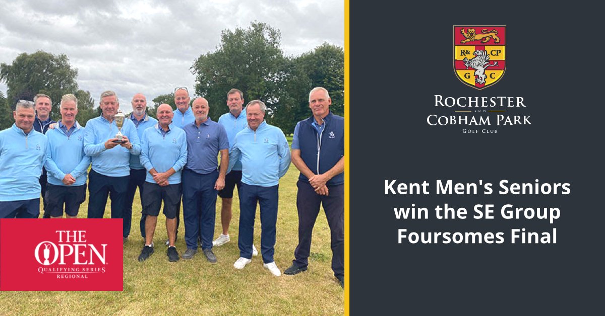 We are very proud of Bob Florence and Phil Judge and the Kent Senior Men's team, who won the SE Group Foursomes Final at Ely City GC ow.ly/EjVQ50PRPfq

#englandgolf #kentgolf #trophies