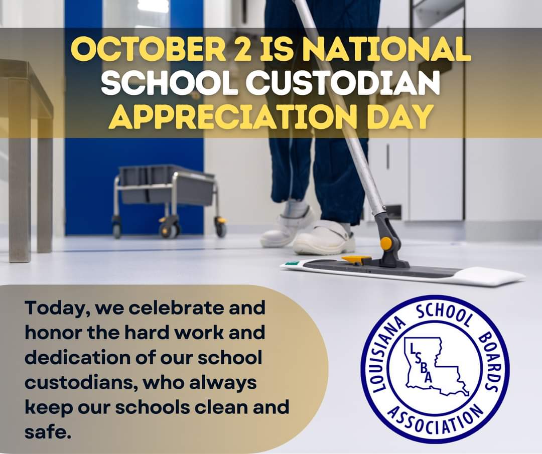 Thank you for your work to maintain clean and safe learning environments for our students.  Today, we shine a light on our school custodians and recognize their tremendous service to our education system. Take a moment to thank a custodian today and every day! #LSBALeads
