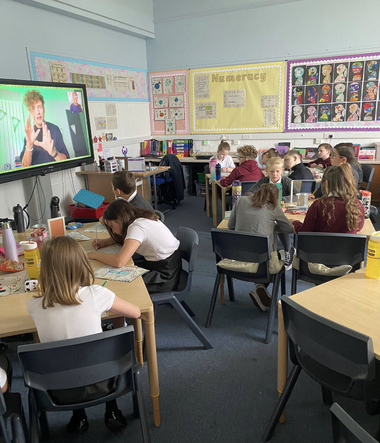 Annbank_PS's tweet photo. P5 supported the Reading is Magic Festival by tuning in to Cressida Cowell”s interview. We then created our own dragons and pitted them against each other Top Trumps style😁👍 #keepingitfun #readingismagicfestival @scottishbktrust @SAC_Reads https://t.co/zm8Ri2PTmF