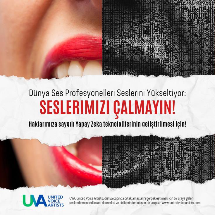 Sercan Gidişoğlu (@sercangidisoglu) on Twitter photo Seslendirme oyuncuları olarak insan onurunu yakışır çalışma koşullarından yoksun hale geldik.Üstüne bir de yapay zeka mesleğimizi tehdit ediyor ve gerekli önlemler alınmıyor.Bizler <a href="/oyuncusendika/">Oyuncular Sendikası</a> çatısı altında #SesimizHakkımızdır diyerek sorunlar çözülene kadar mücadele edeceğiz Seslendirme oyuncuları olarak insan onurunu yakışır çalışma koşullarından yoksun hale geldik.Üstüne bir de yapay zeka mesleğimizi tehdit ediyor ve gerekli önlemler alınmıyor.Bizler <a href="/oyuncusendika/">Oyuncular Sendikası</a> çatısı altında #SesimizHakkımızdır diyerek sorunlar çözülene kadar mücadele edeceğiz