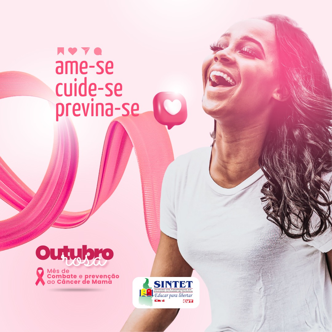 Sintet_to's tweet photo. Outubro é o mês da conscientização sobre o Câncer de mama! Segundo o Instituto Nacional de Câncer
(Inca), falar abertamente sobre esta doença pode
ajudar a esclarecer mitos e verdades e, com isso,
aumentar o conhecimento e diminuir o temor. #OutubroRosa #CNTE #SINTET https://t.co/VZbxti68Wd