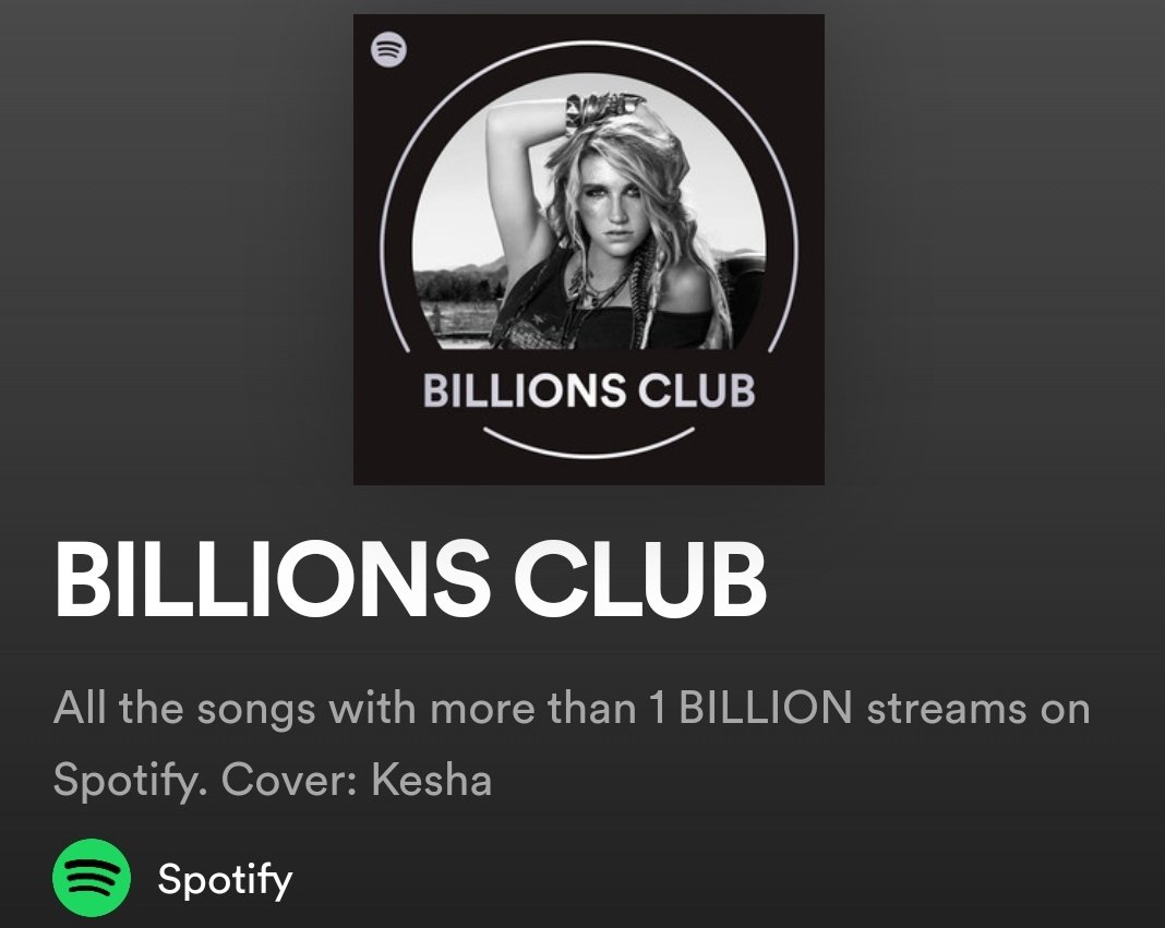 GlitterSebert's tweet image. We love to see it @Spotify 🤍👏
@KeshaRose #BillionClub #TikTok