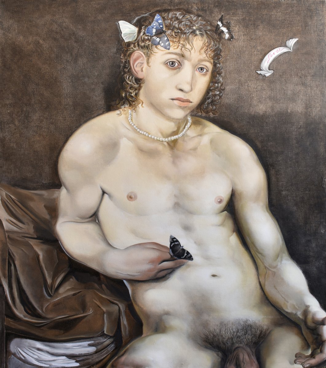 polmastersofart's tweet photo. Michał Żądło - Bachus | Kochanek (olej na płótnie, 80 x 70 cm), 2022. #YoungMasters #PolishMastersofArt #PolishArt #PolskaSztuka #MichalZadlo #Bachus https://t.co/citnEetUAP