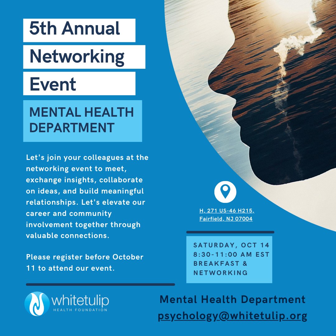 We are happy to announce the 5th Annual Networking Event of the Mental Health Department.