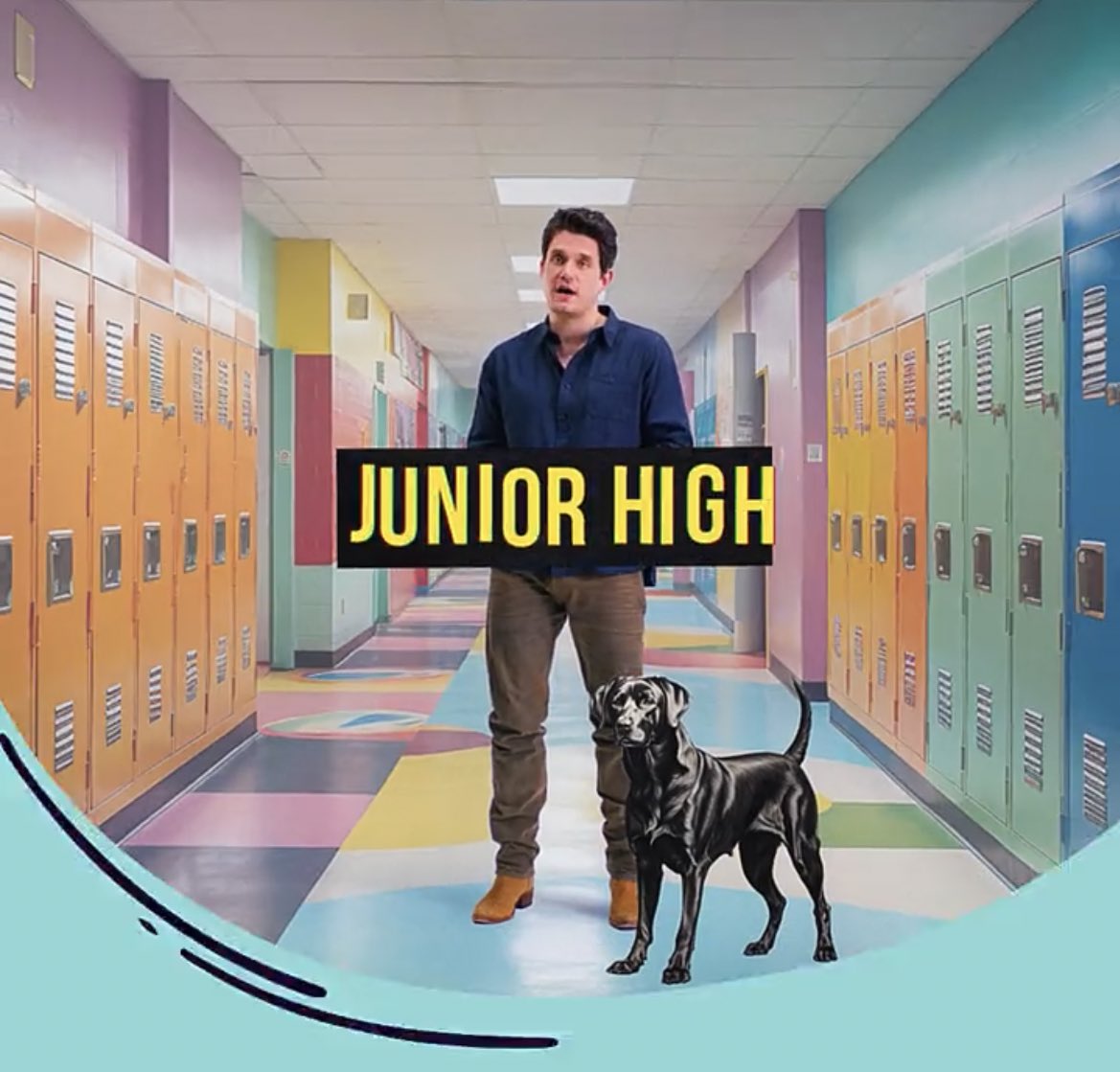 neverontheday's tweet photo. moose as co-host so real https://t.co/S6VWqHiCJU