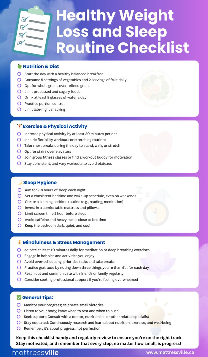 Healthy Weight Loss and Sleep Routine Checklist
Don't forget to save a copy and share #sleeproutine #checklist

Link: buff.ly/3RJjx9t