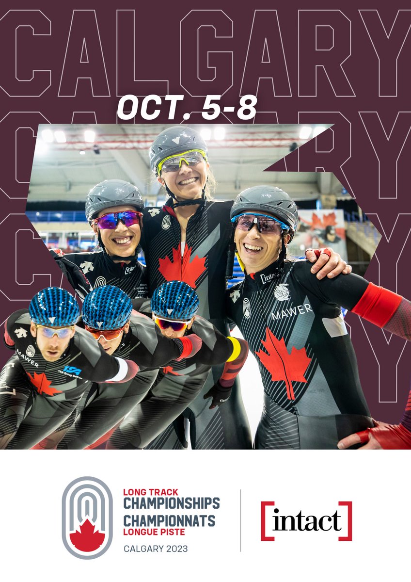 🚨 LONG TRACK SKATING IS BACK 🙌 The Canadian Long Track Championships presented by @intactinsurance is happening October 5-8 at the Calgary Olympic Oval. Are you ready? 👏 Information ➡️ speedskating.ca/mec-events/202…