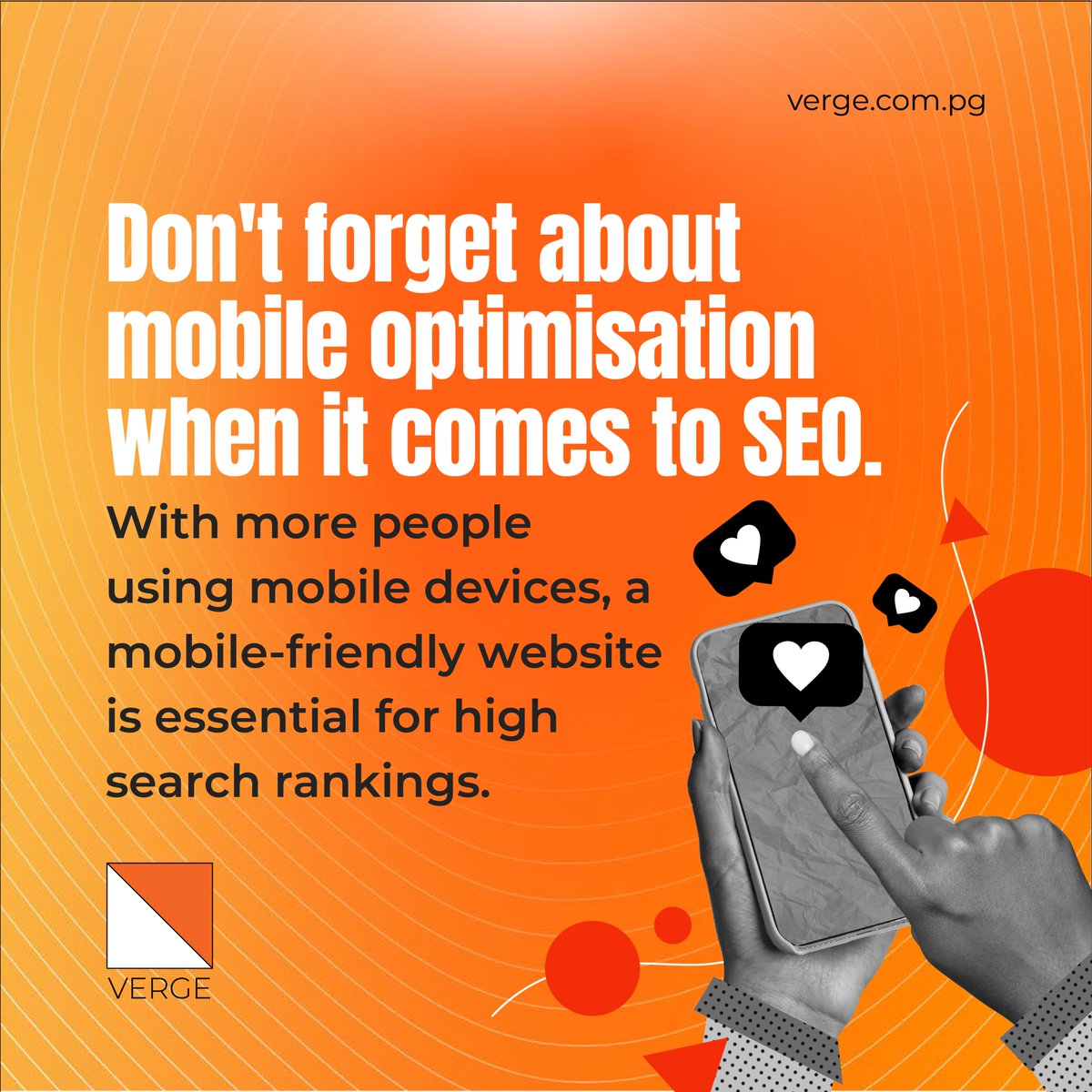 vergepng's tweet photo. Mobile optimisation is a must for high SEO rankings in today's digital world. #MobileOptimisation #SEOForMobile #MobileFriendlyWebsite https://t.co/1tUbtHvft8
