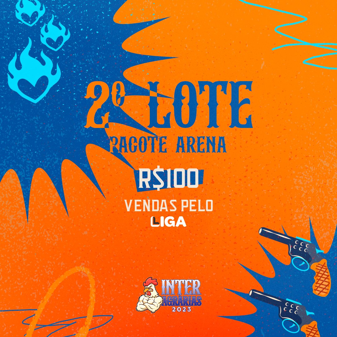 berranteiraUFG's tweet photo. o chicote não para de estalar 💥

Cê não vai deixar mais um lote virar pra você comprar, né?! Deixa de ser bobo e garante logo o seu pacote para o melhor Inter Agrárias que vocês vão viver!🤠

🚨Compre seu ingresso pelo app Deu a Liga 🚨

INTER-AGRÁRIAS | 12, 13 e 14 de Outubro https://t.co/xGz4kjg2Ef