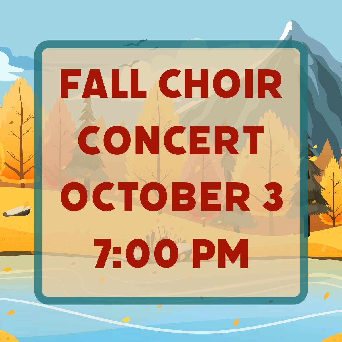 Come enjoy an evening of beautiful music at the OJHS Fall Choir Concert on Tuesday, October 3 at 7:00 p.m.