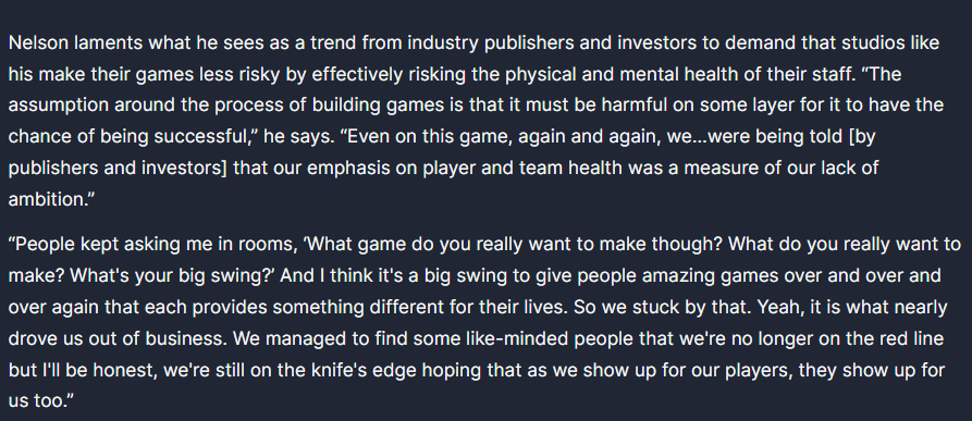 MaxKriegerVG's tweet image. i would love to have been in the room for these convos because i think the answer of "what do you really want to make" is pretty obvious here? and if that's the case, what kind of breakdown in understanding of game development is preventing financiers from getting the picture?