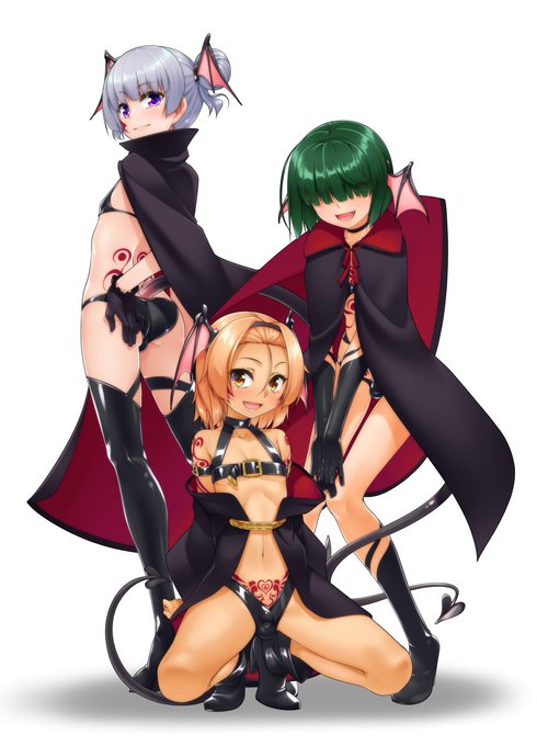 【skeb納品】少年ヒーローズ 女装悪堕ち
以前描いた悪堕ち衣装をまたまたリクエストして頂きました!元少年変身ヒーローズです。もうサキュバス(♂)ですね。
発情顔差分とか大きなサイズとかキャラ毎の単体イラストとかClipファイルとかはFANBOXに↓
https://t.co/eEYw4fDN6K 