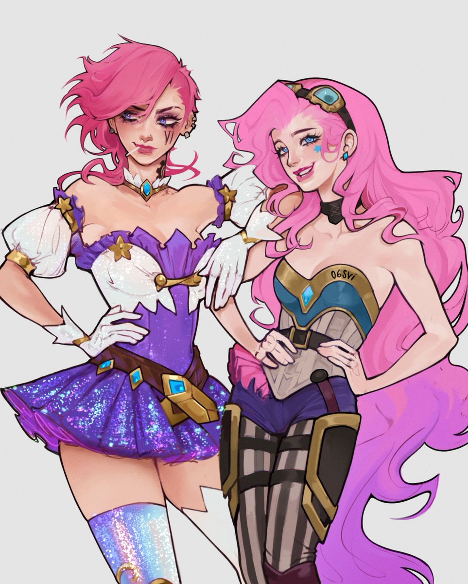 06SVI's tweet image. My main girls glam swap 
⚡️#Vi 
⭐️ #Seraphine 
#ArtofLegends