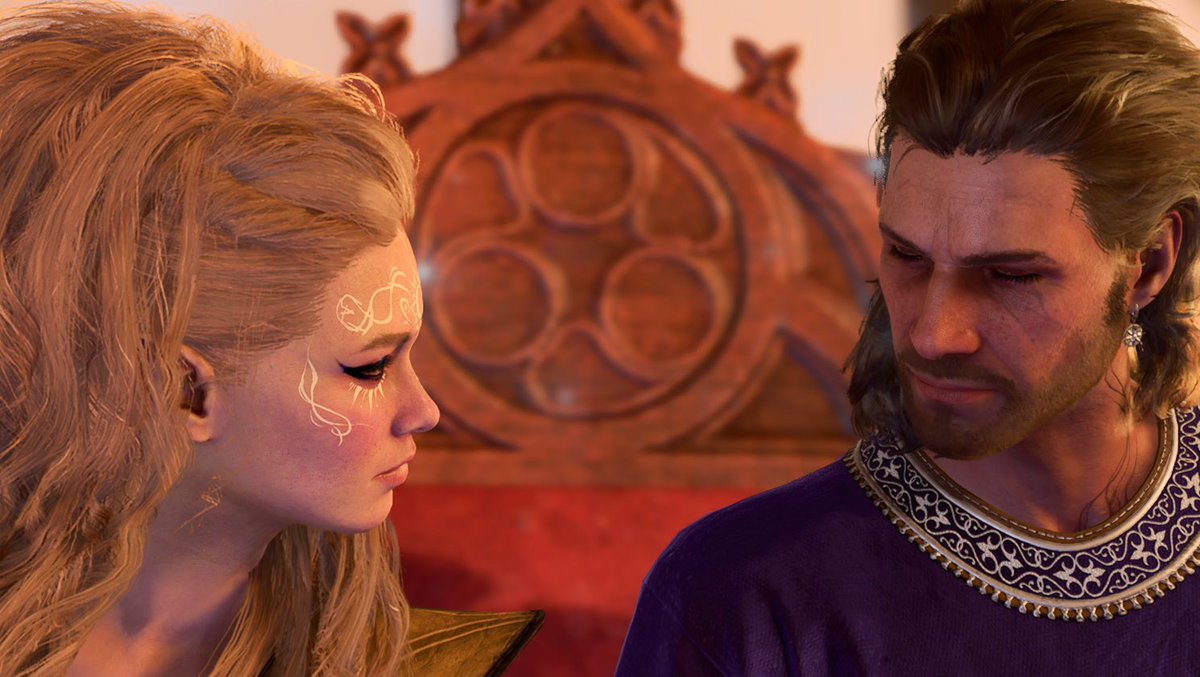 KaylaMalinn's tweet photo. I can’t get over how they look at each other #gale #aoife #bg3 #tav https://t.co/EYr2Mr4Z5z