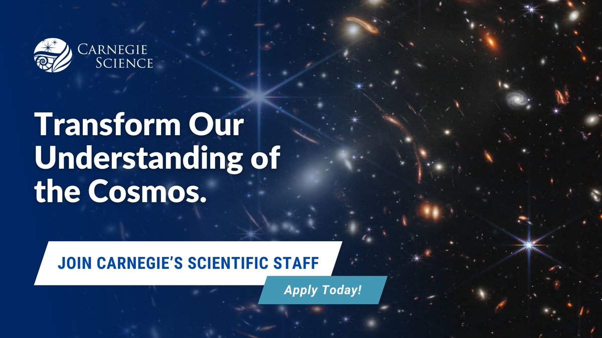 <a href="/CarnegieAstro/">Carnegie Astronomy</a> is searching broadly for new staff scientists. From exoplanets to the most distant galaxies and everything in between, our scientists study it all. Apply to join our Staff: obs.carnegiescience.edu/staff-astronom…
