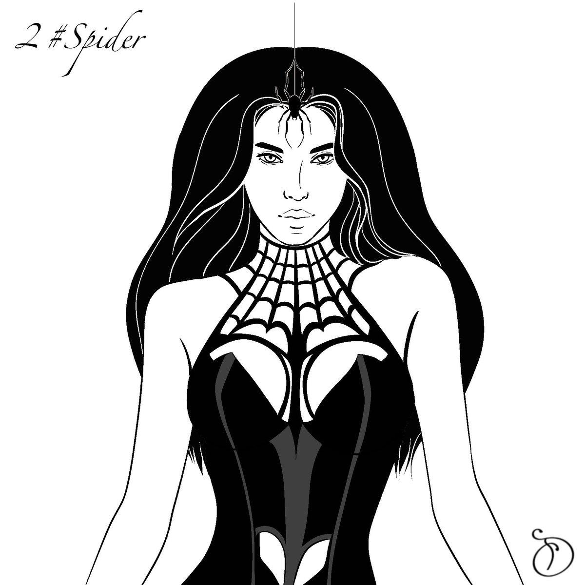 Ojf_draw's tweet photo. Inktober n°2 : Spider 

#inktober2023 #inktober #spider https://t.co/DGjMxnwnmG