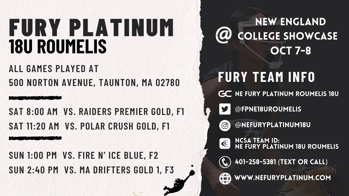 🚨New England College Showcase, OCT 7-8 🖤🤍🦾