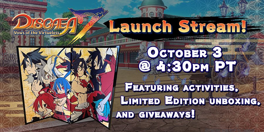 NISAmerica's tweet photo. Join us tomorrow, 10/3, at 4:30 PT for Disgaea 7's Launch Stream!

We have lots of activities planned for you, including this Disgaea 7 Folding Screen giveaway🤯

Come join us in the Netherworld😉😈

🔗 : (https://t.co/vdcaUtlNE1) https://t.co/rPGFriISIm
