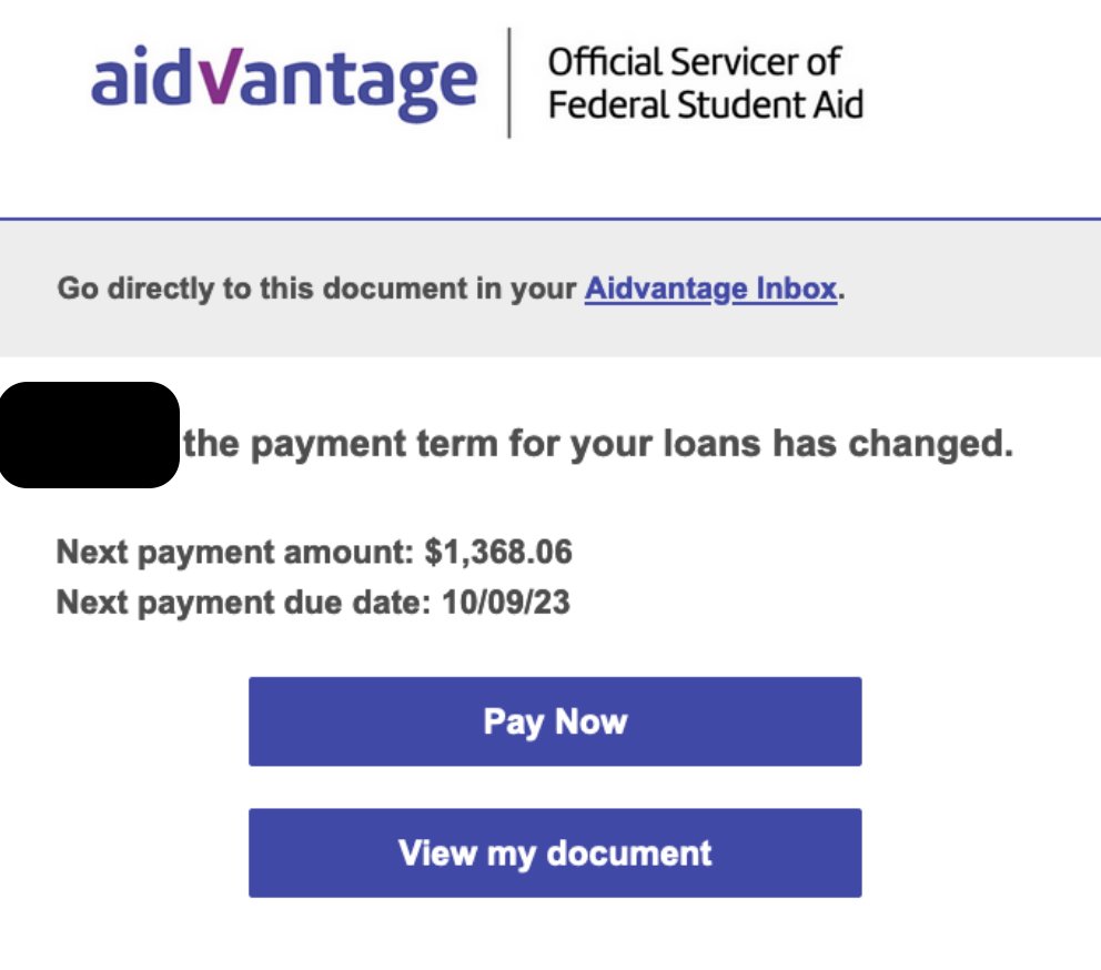 StrikeDebt's tweet photo. Aidvantage told this person their payment under Biden's SAVE plan would be $63 a month, then after they applied for SAVE @Aidvantage sent them this bill. https://t.co/eZ6upA90Ek