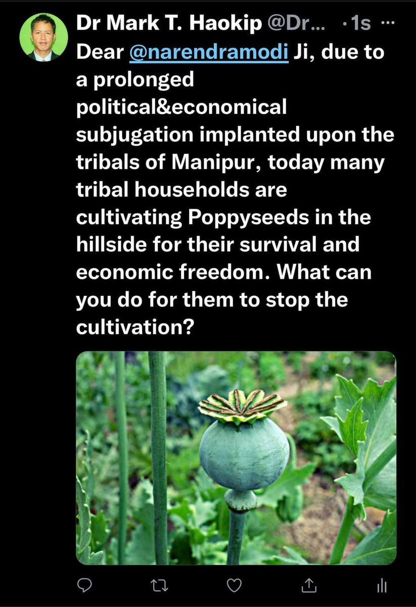 lanchenba_salm's tweet photo. Mark Thangmang Haokip, one of the Kuki leaders waging war against India.

In a surprising turn, he is one of the founding leaders of the Kuki community in developing terror groups based in India, Bangladesh and Myanmar.

He also tweet in support of Poppy cultivation in #Manipur https://t.co/VOjGynSsyI