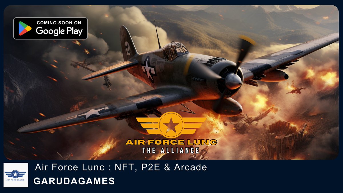 airforcelunc's tweet photo. 📢Attention

Air Force LUNC, the thrilling #Play2Earn air combat game 🎮 on Luna Classic blockchain, will landing on Play Store this month! 

Are you excited?
 #AirForceLUNC #Web3Gaming #LunaClassic #GamingRevolution
#CosmosEcosystem #cosmos https://t.co/AoX9C57LGS