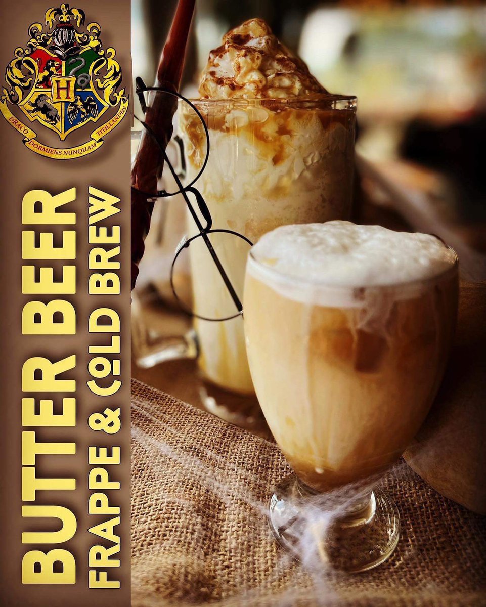 Butter Beer Fraps and Cold Brew Coffee are back!!
<a href="/blackwaxcafe/">Black Wax Cafe</a> #butterbeer #coffee