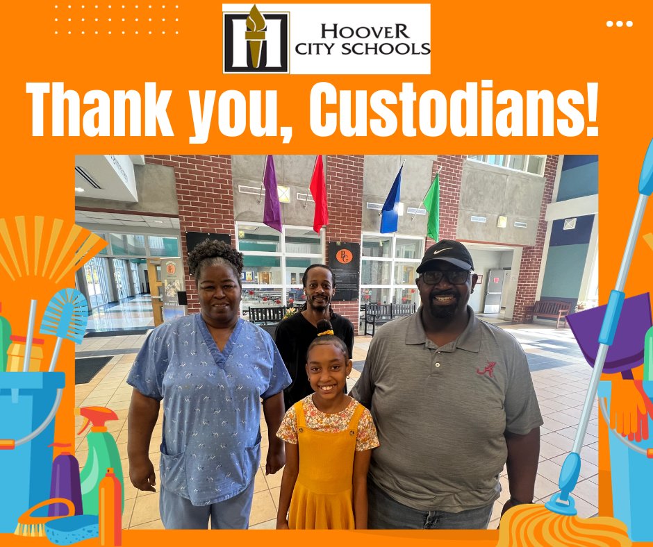 Happy Nat'l Custodial Worker's Recognition Day! Brock’s Gap Intermediate student Delilah Moss said, “We’re lucky to have them. I’m glad they clean the lunchrooms &amp; bathrooms. Without them, we would have a messy school &amp; everything wouldn't look good." #CustodianAppreciationDay