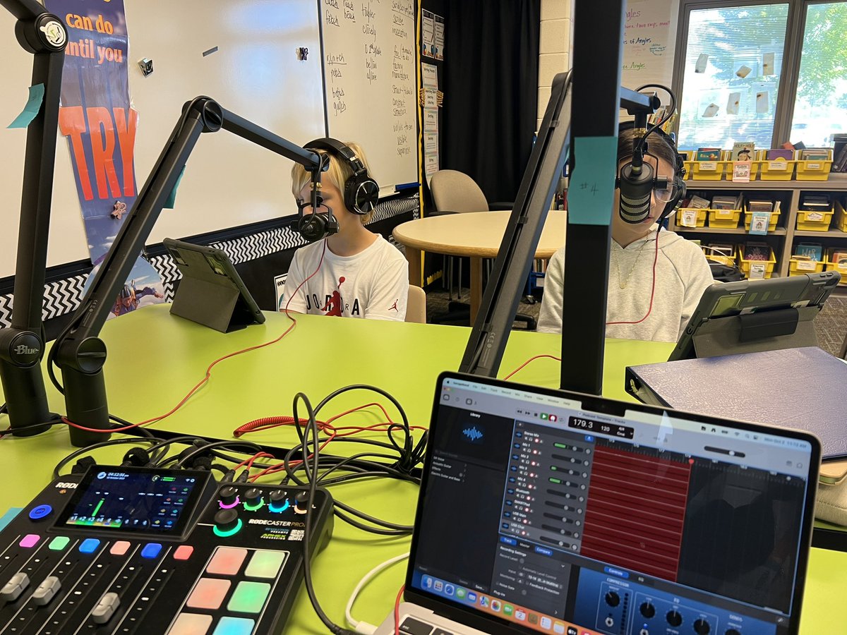 Gabi (Sanfilippo) Whitehead (@icoachgabi) on Twitter photo Recording day = huge success! These 4th graders wrote & produced a classroom newsletter podcast to share with families. So proud of their resilience as we overcame challenges & learned the new equipment! <a href="/lauraprisby/">Laura</a> <a href="/MeadowRidgeRoar/">Meadow Ridge School</a> <a href="/OSD135/">Orland District 135</a> 🎙️ Recording day = huge success! These 4th graders wrote & produced a classroom newsletter podcast to share with families. So proud of their resilience as we overcame challenges & learned the new equipment! <a href="/lauraprisby/">Laura</a> <a href="/MeadowRidgeRoar/">Meadow Ridge School</a> <a href="/OSD135/">Orland District 135</a> 🎙️