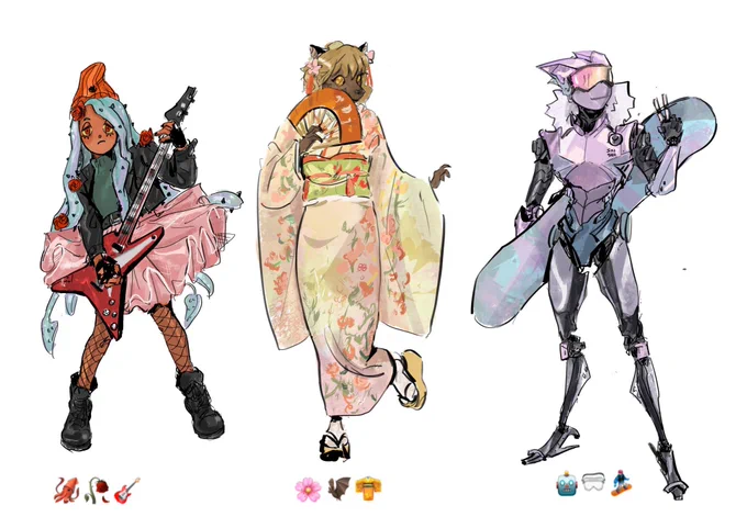 I wanna redo the 3 random emoji drawPrompt so bad …. Had a blast with it when I last did it …. If someone suggests me any 3 emojis ,,, I PROMISE I'll draw it this time 