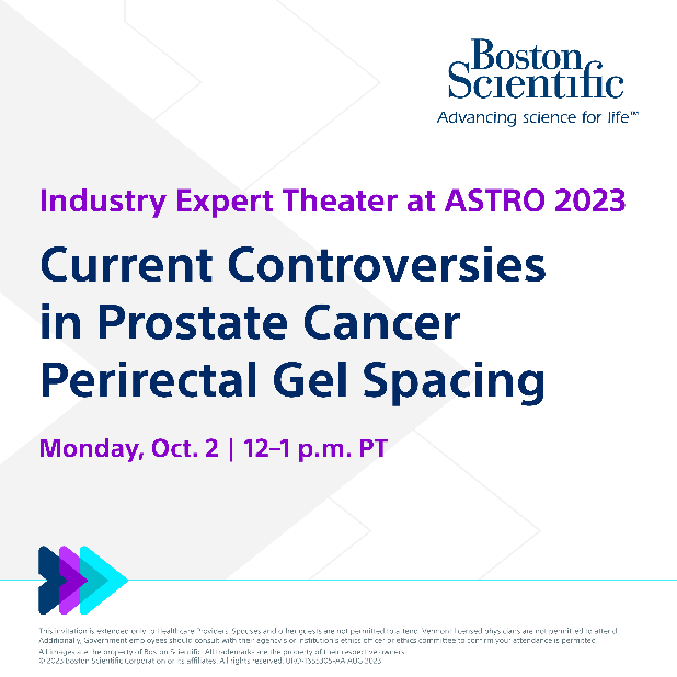 This afternoon: Join radiotherapy experts Drs. Zelefsky, Efstathiou, Brian C. Baumann, Steven J. Frank, and Daniel E. Spratt at #ASTRO23 for a candid discussion. Sponsored by Boston ScientificScientific More info: ow.ly/NMBr50PMYZJ #SpaceOAR  #ASTRO23 #SpaceOAR