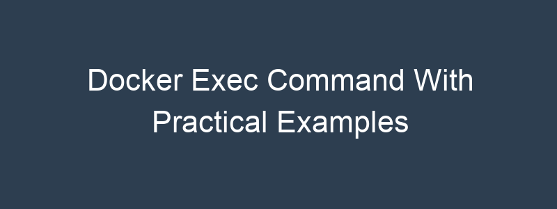 BuildVirtual's tweet image. Docker Exec Command With Practical Examples dlvr.it/SwvJmZ