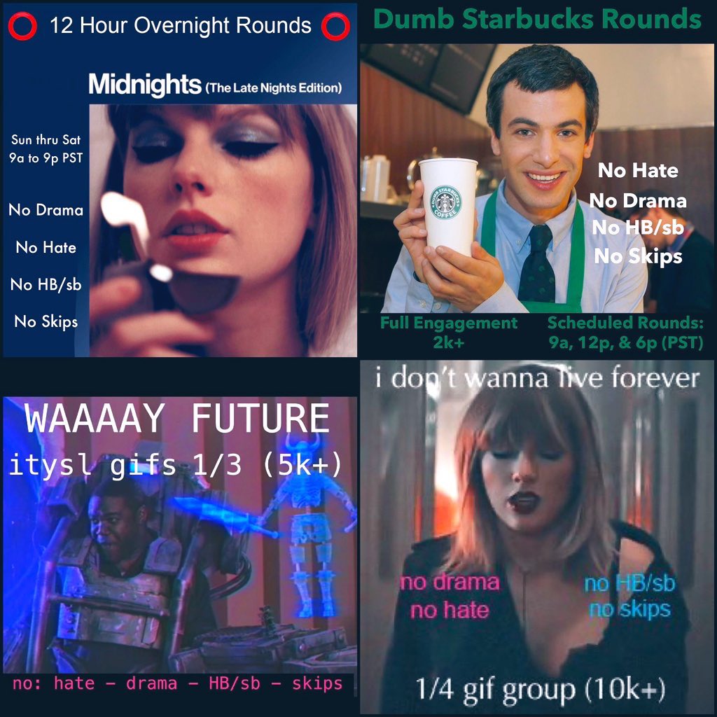 pr1ncessww's tweet photo. favorite group close? 🥺 looking for gains? 💸

come network w different sws &amp; join my brand new groups!! 👸🏿🧚🏼🧜🏾‍♀️🧝🏻‍♀️

😴 Midnights - no min overnight rounds
☕️ Dumb starbucks - 2k+ full engagement rounds
🤖 Waaaay Future - 5k+ 1/3 gif
🐍 Idwtlf - 10k+ 1/4 gif

comment ⬇️ https://t.co/T177OVJyw2