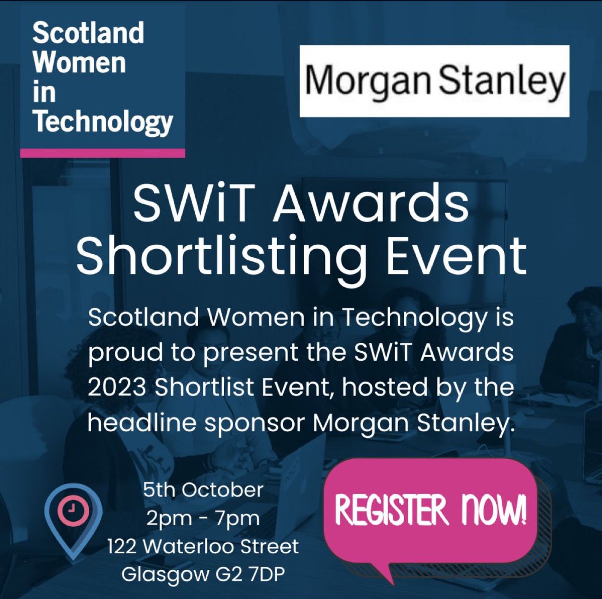 Don't miss out! Limited spots left for the #SWiTAwards2023 shortlist event on 5th Oct hosted by @MorganStanley- join us for Tech Talks, a panel discussions and the exciting shortlisting announcement. Secure your place now ➡️ lnkd.in/e77iWwt9 #WomenInTech