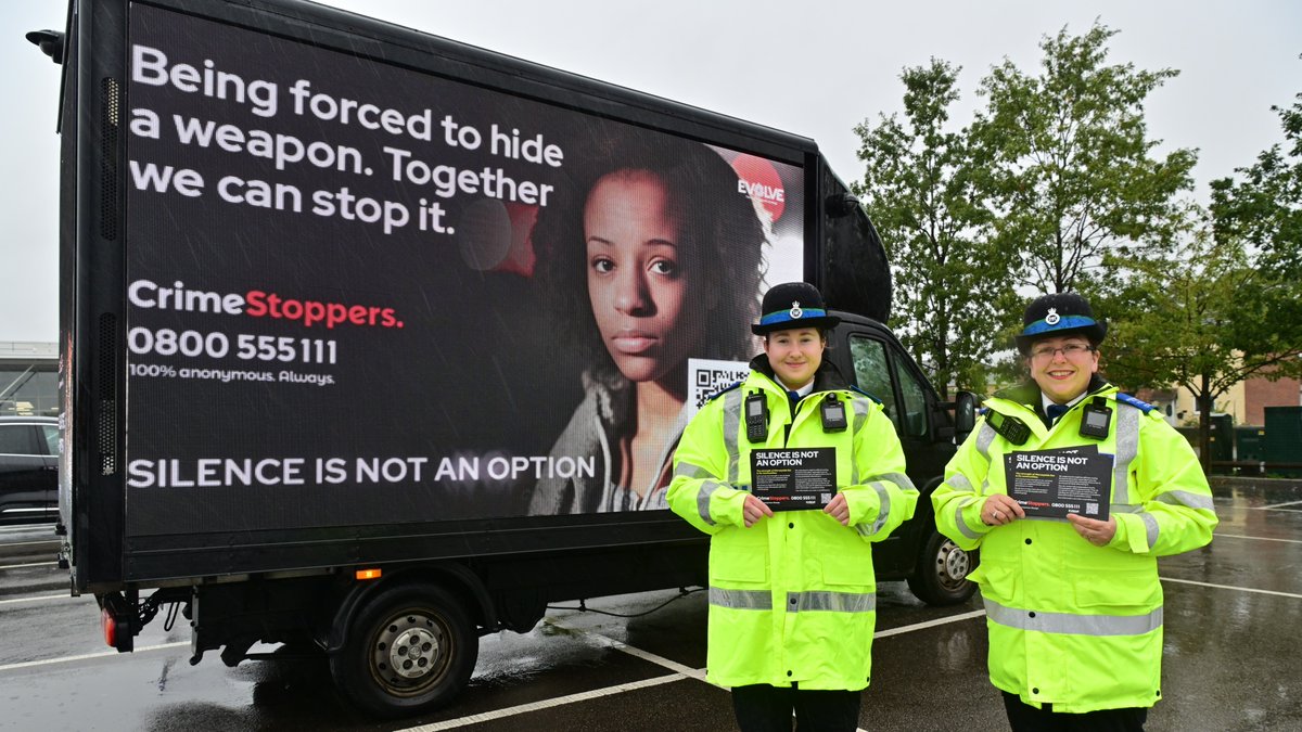 Did you see our ad vans on Saturday? We had a day of action to promote our Silence is Not an Option campaign as part of our #EVOLVE work targeting gangs. We also had land searches, a traffic op, extra patrols, stop checks &amp; enforcement of suspected OCG members’ bail conditions.