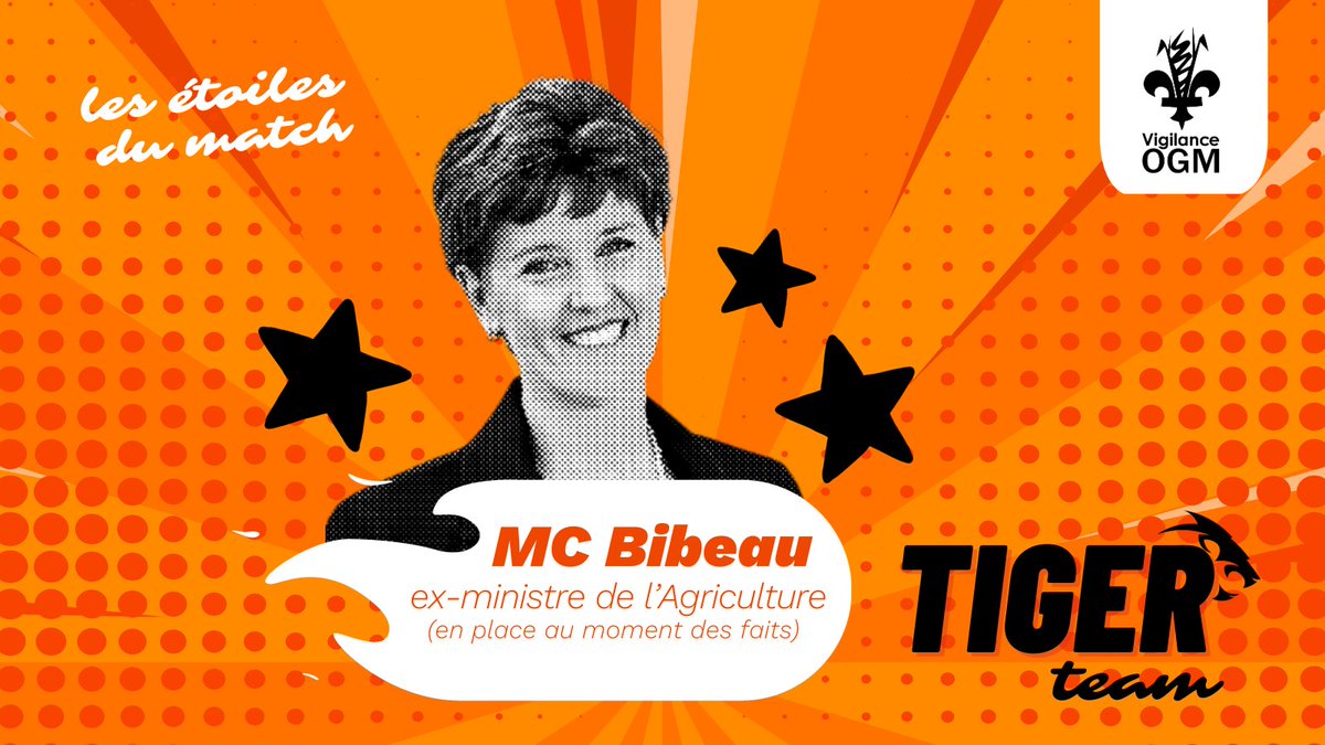 Vigilance OGM - Québec (@vigilogm) on Twitter photo On vous présente les étoiles du match suite aux révélations sur la #tigerteam. #lobbys #OGM #polcan #réformonssantécanada
Ajd, <a href="/mclaudebibeau/">Marie-Claude Bibeau</a>, ex-ministre de l'Agriculture, qui justifie la transparence volontaire accordée aux entreprises privées par la confiance qu'elle a en eux. On vous présente les étoiles du match suite aux révélations sur la #tigerteam. #lobbys #OGM #polcan #réformonssantécanada
Ajd, <a href="/mclaudebibeau/">Marie-Claude Bibeau</a>, ex-ministre de l'Agriculture, qui justifie la transparence volontaire accordée aux entreprises privées par la confiance qu'elle a en eux.