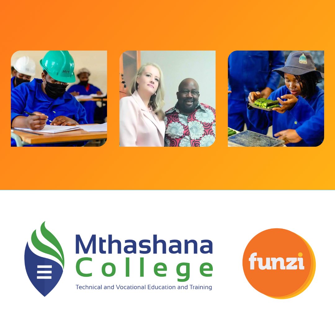 Funzi is delighted to announce that Mthashana TVET College has officially joined the Funzi YES initiative!✨
We warmly welcome Mr. Dimba and his team, who truly embody their college motto: "Inspiring innovation and discovery" Together we strive towards ending youth unemployment.