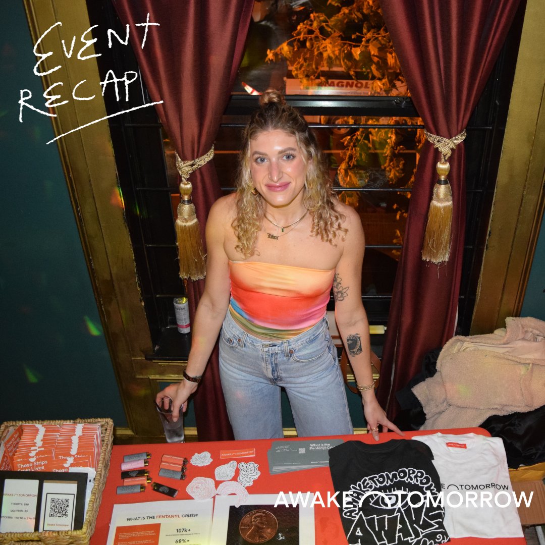 AwakeTomorrow's tweet photo. Ambassador Gabby Wolff partnered with House 4 Help and 6 local DJ's to raise $2,900 and hand out over 150 fentanyl test strips at Cloak and Dagger in D.C.! We are so thankful for the overwhelming turnout and support we saw at this event. #awaketomorrow #house4help https://t.co/Wt91FiOHP3