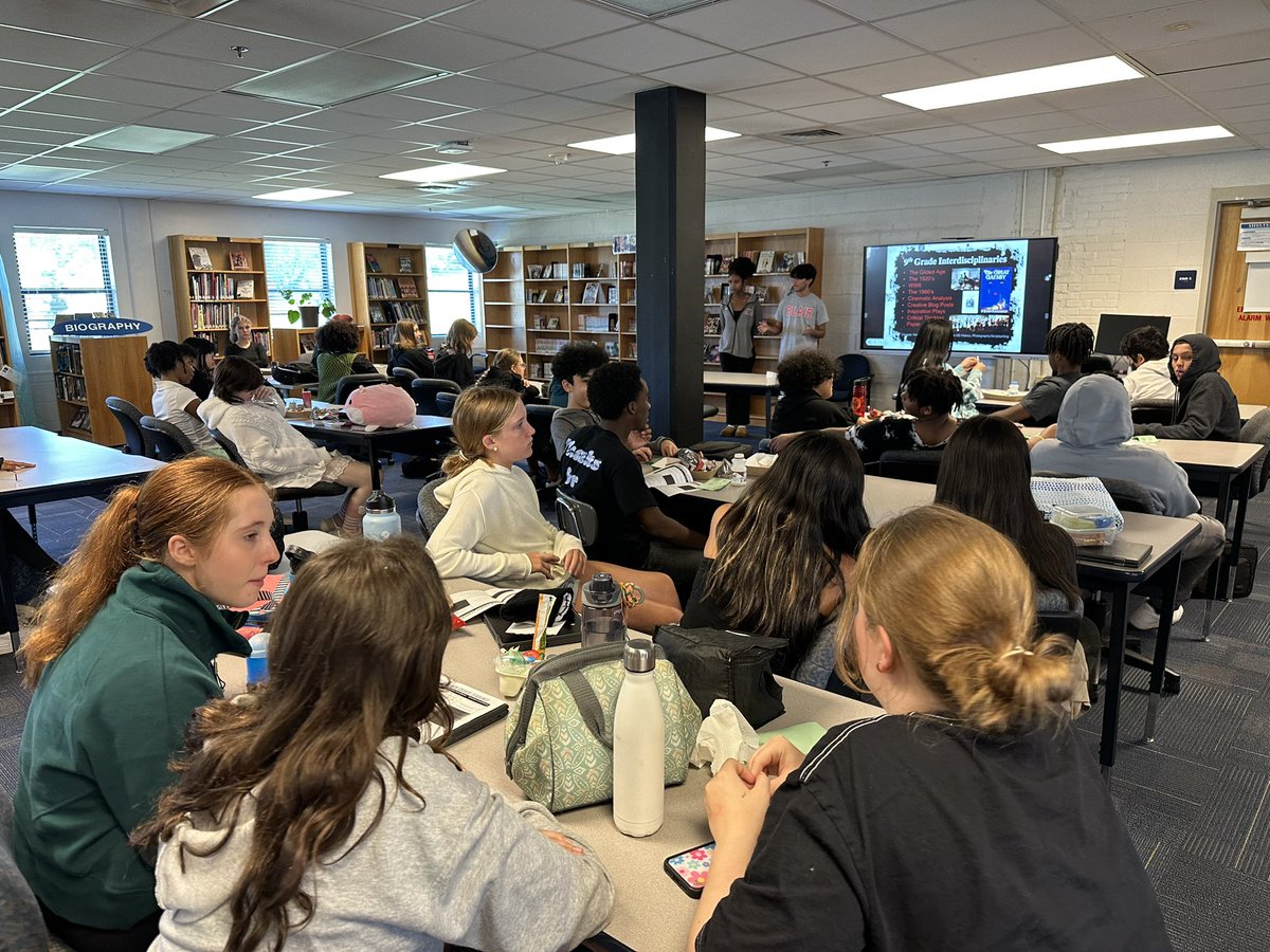 First day of middle school recruiting started today at Loiederman Middle School! Juniors Nigisti Asmerom and Jonah Chopra-Khan did a great job presenting!