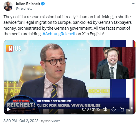 NorFalse's tweet photo. Reichelt robbt sich an Musk ran.
#StopNiUS https://t.co/tZyNMuqnsy