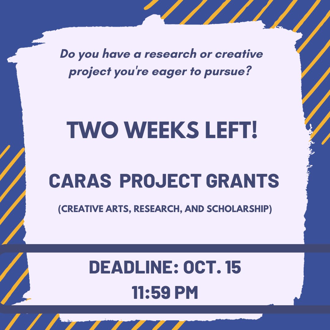 Temple undergrads- apply for a Creative Arts, Research, and Scholarship (CARAS) Project Grant to conduct your own research or creative project, with faculty mentorship, over winter/spring (max award $4000). Thinking of applying? Email CARAS@temple.edu