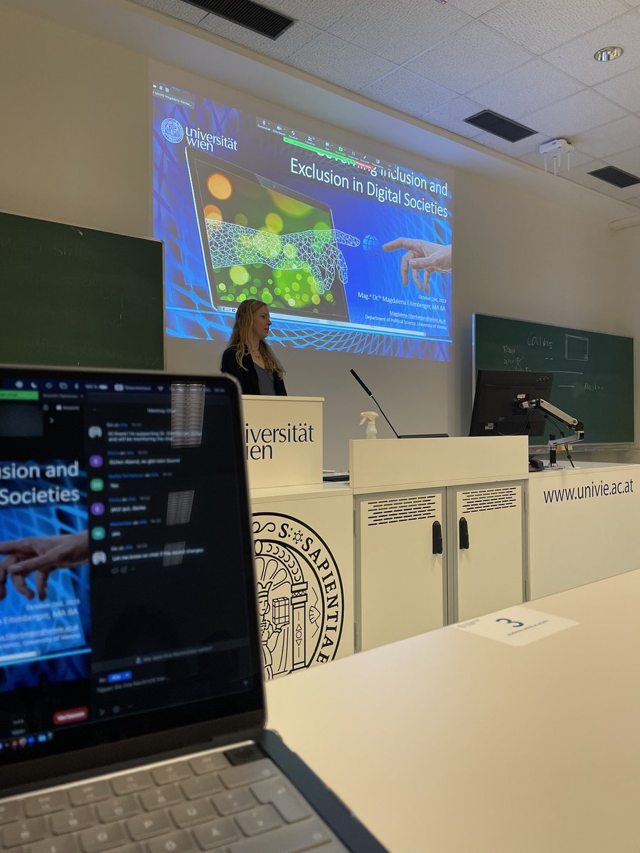 Magdalena Eitenberger (@meitenberger) on Twitter photo And we’re off 🚀: #Kickoff lecture in our series “Governing Inclusion and Exclusion in Digital Societies” 🌐🛜🌍 
Come join online or in-person  <a href="/univienna/">Universität Wien</a> for a truly fantastic line-up of speakers this semester! 
👉🏻 digigov.univie.ac.at/teaching/digig…
 <a href="/DigiGov_univie/">Governance of Digital Practices</a> And we’re off 🚀: #Kickoff lecture in our series “Governing Inclusion and Exclusion in Digital Societies” 🌐🛜🌍 
Come join online or in-person  <a href="/univienna/">Universität Wien</a> for a truly fantastic line-up of speakers this semester! 
👉🏻 digigov.univie.ac.at/teaching/digig…
 <a href="/DigiGov_univie/">Governance of Digital Practices</a>