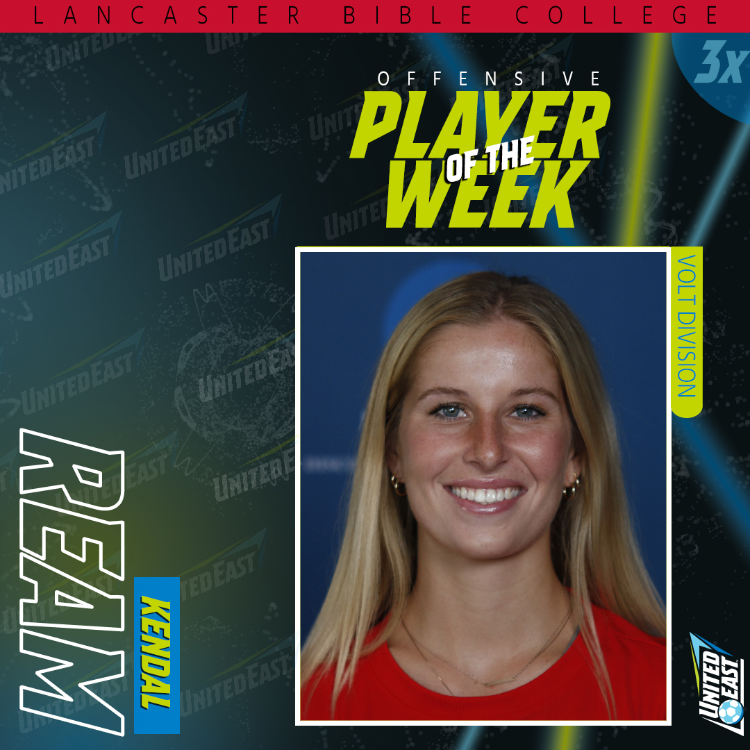 Week 5⃣ of our United East Women's Soccer Players of the Week! #RisingUnited #D3soccer

VOLT OFF - Kendal Ream (LBC)
VOLT DEF - Kari Ann Mecke (LBC)
SKYE OFF - Annie Smith (WIL)
SKYE DEF - Emily Rosino (ROS)